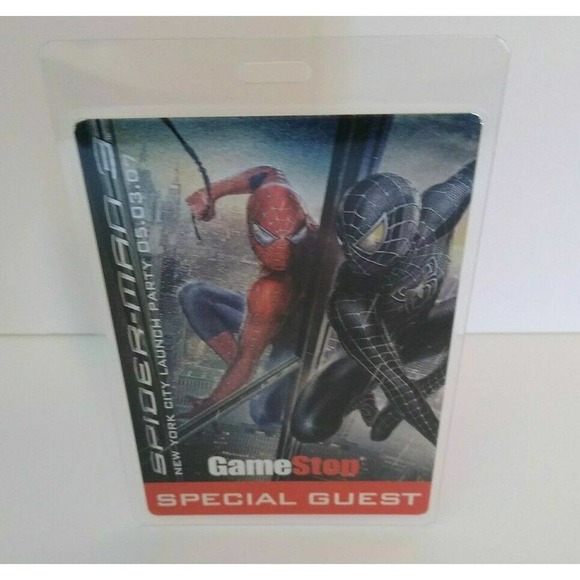 Spider-Man 3 New York City Launch Party Special Guest Pass Video Game Black Red - Picture 5 of 8